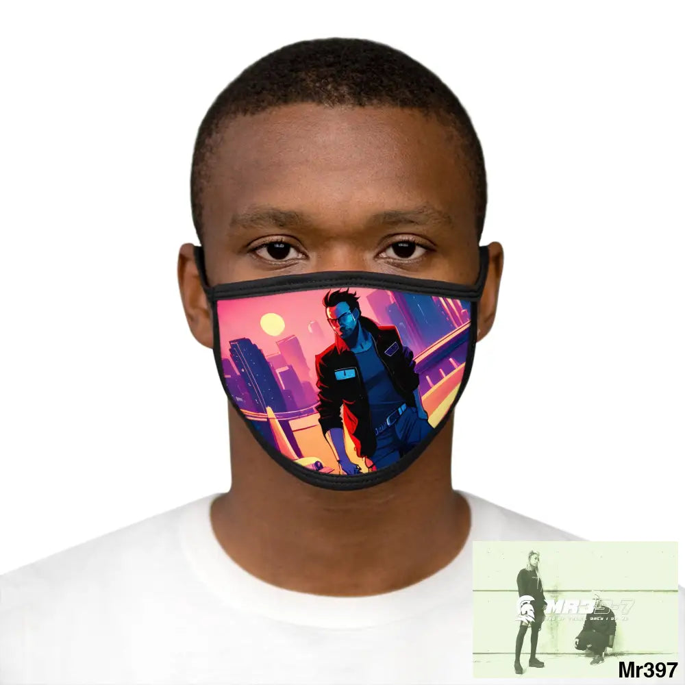 AI Vigilante VIce theme Mixed-Fabric Face Mask One size Accessories