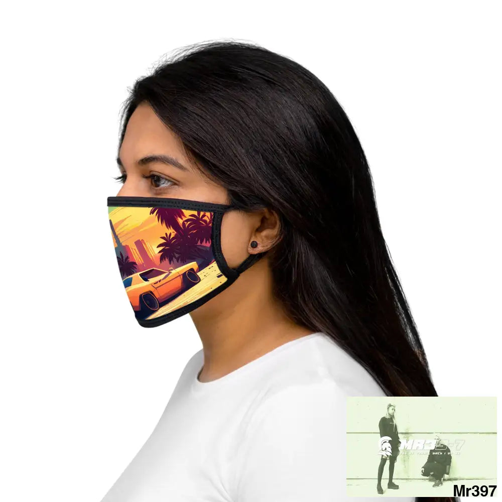 AI Vigilante Vice theme Mixed-Fabric Face Mask One size Accessories