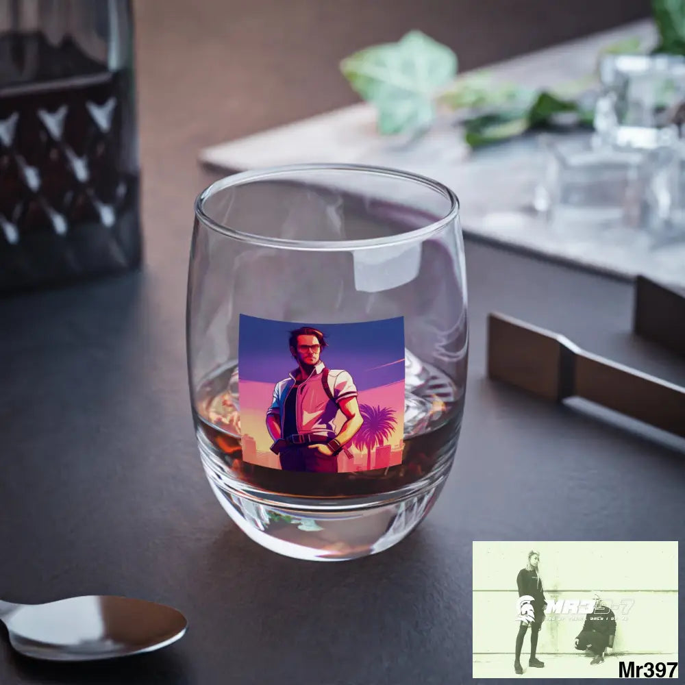 AI Vigilante vice theme Whiskey Glass 6oz Mug