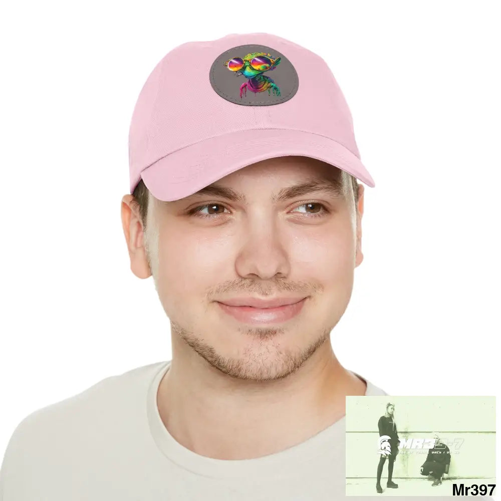 Alien in cool sunglasses Dad Hat with Leather Patch (Round) Hats