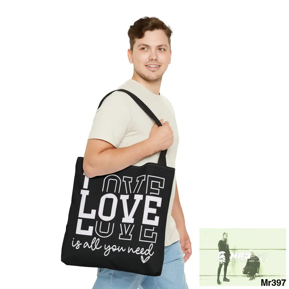 all you need is Love Tote Bag (AOP) Bags