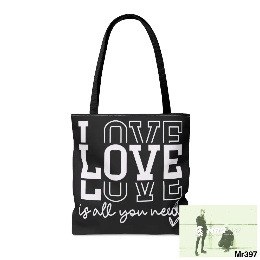 all you need is Love Tote Bag (AOP) Bags