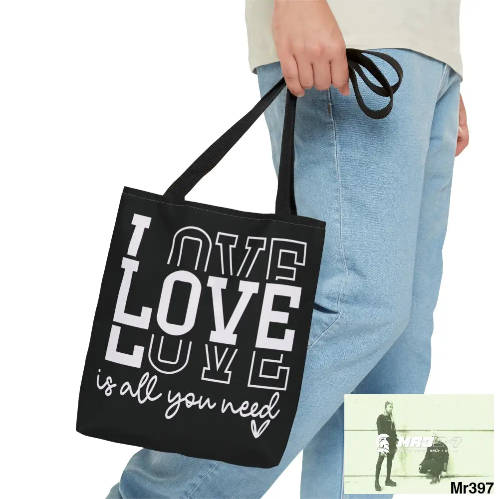 all you need is Love Tote Bag (AOP) Bags