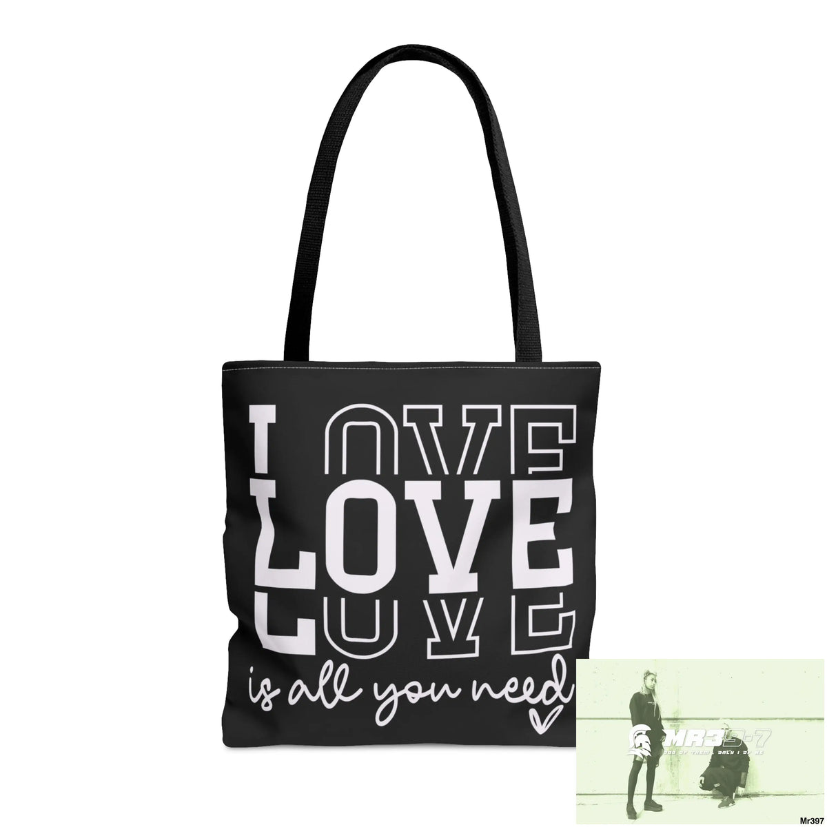 all you need is Love Tote Bag (AOP) Medium Bags