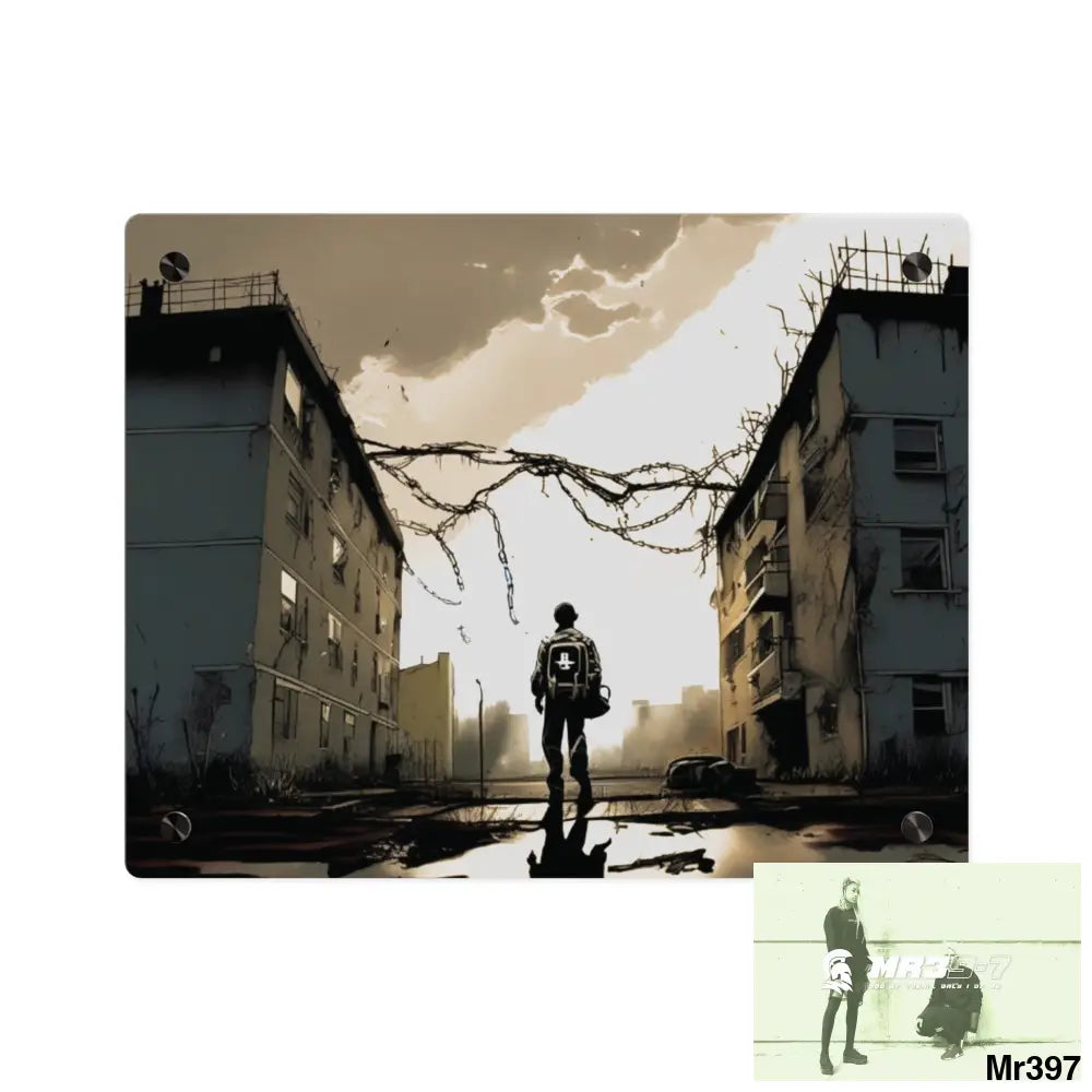 Arrival no 4 Death Flat 2628 days Covert Failures Ltd Edition no 22 Acrylic Wall Art Panels 14″ x 11″ (Horizontal)