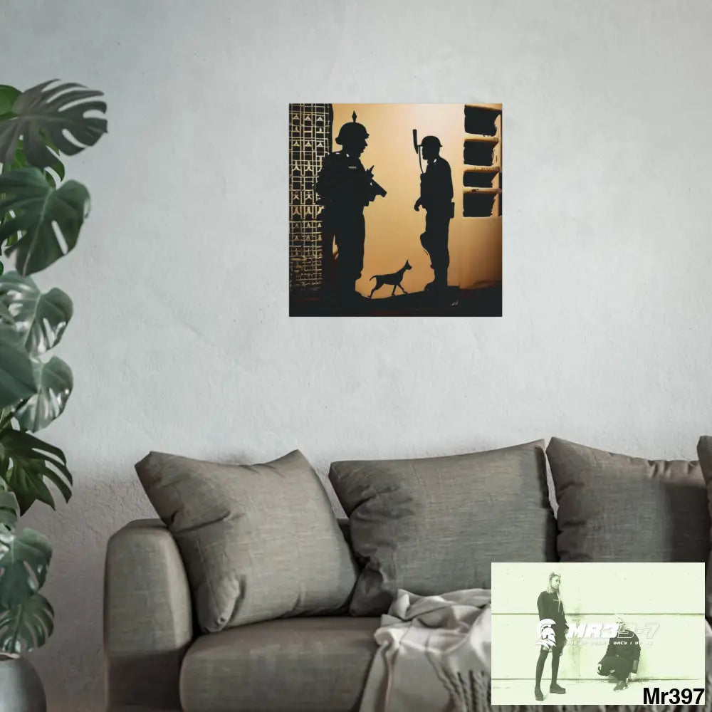 Banksy inspired Churchill’s Bar Dahab — The Warning (2014) Dahab Gold Narrative Poster Series Fine Art Posters Poster