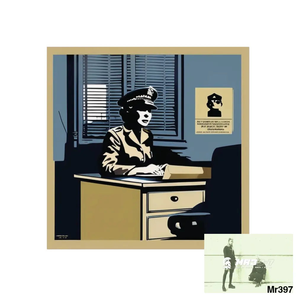 Banksy inspired Churchill’s Bar Dahab — The Warning (2014) Dahab Gold Narrative Poster SeriesFine Art Posters 24″ x 24″