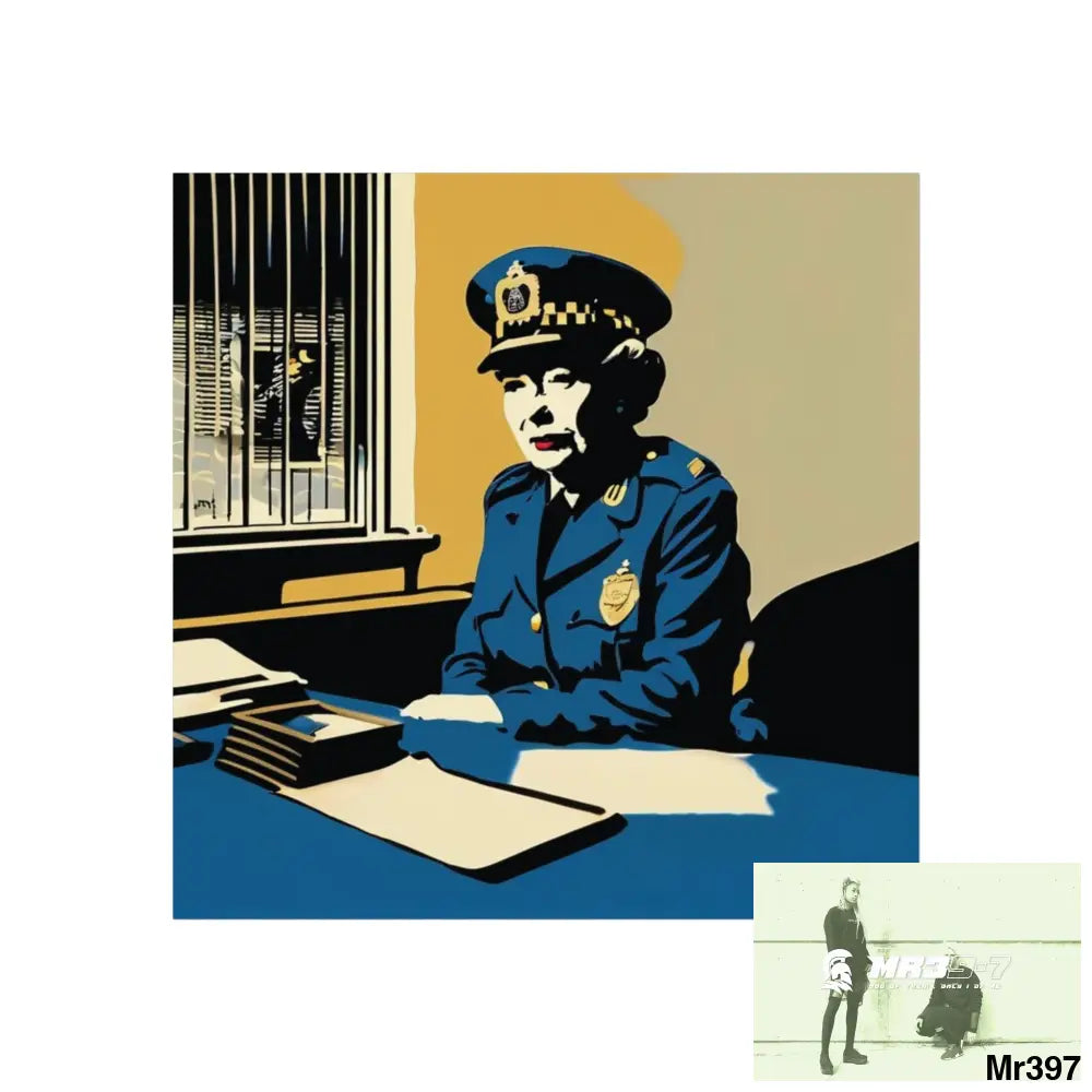 Banksy inspired Churchill’s Bar Dahab — The Warning (2014) Dahab Gold Narrative Poster SeriesFine Art Posters 24″ x 24″