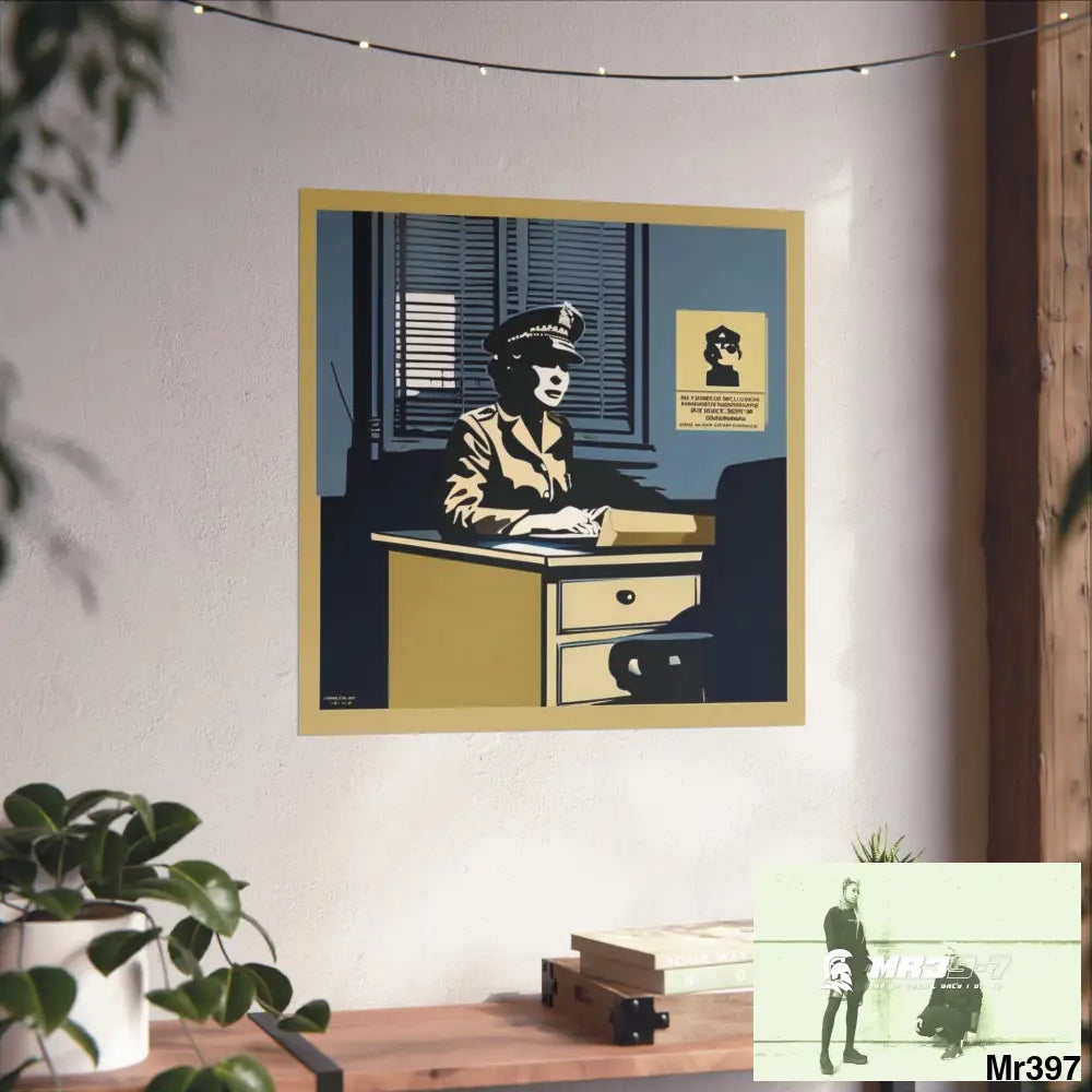 Banksy inspired Churchill’s Bar Dahab — The Warning (2014) Dahab Gold Narrative Poster SeriesFine Art Posters Poster