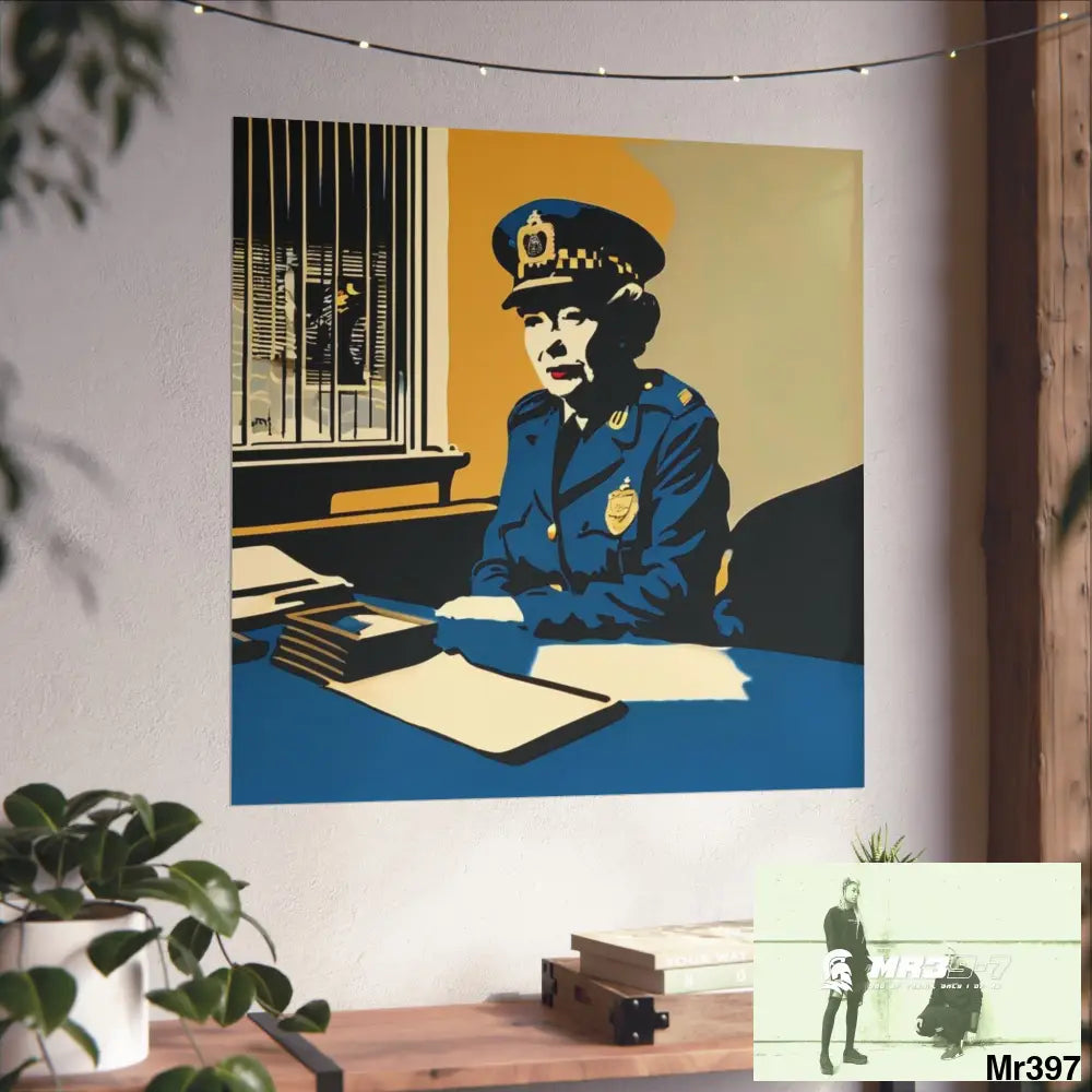 Banksy inspired Churchill’s Bar Dahab — The Warning (2014) Dahab Gold Narrative Poster SeriesFine Art Posters Poster