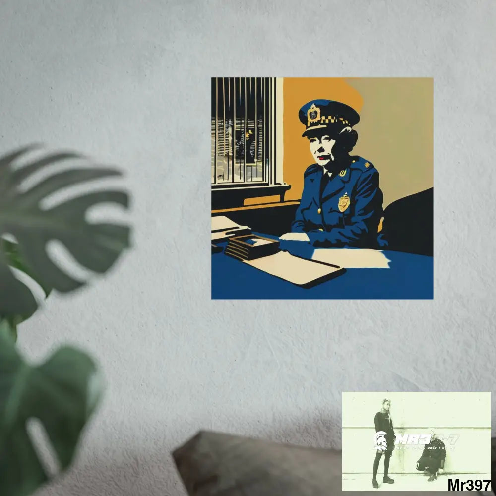 Banksy inspired Churchill’s Bar Dahab — The Warning (2014) Dahab Gold Narrative Poster SeriesFine Art Posters Poster