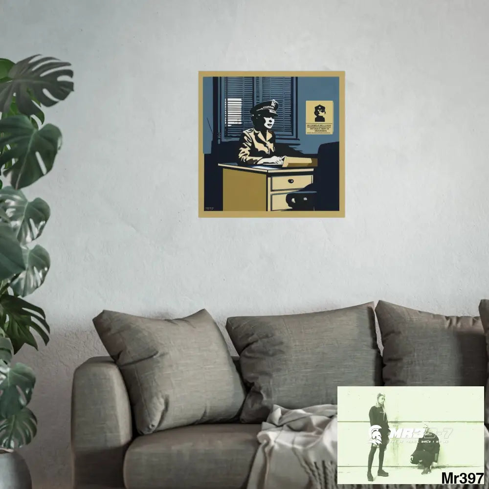 Banksy inspired Churchill’s Bar Dahab — The Warning (2014) Dahab Gold Narrative Poster SeriesFine Art Posters Poster