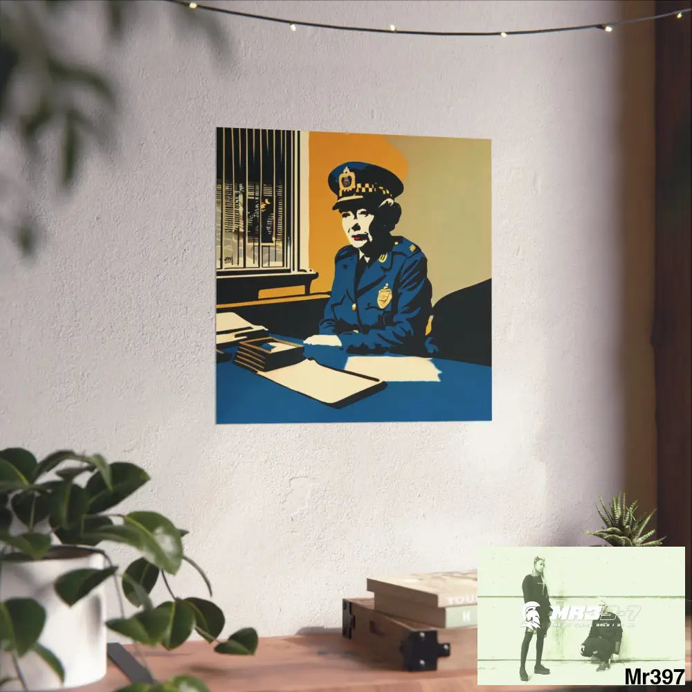 Banksy inspired Churchill’s Bar Dahab — The Warning (2014) Dahab Gold Narrative Poster SeriesFine Art Posters Poster