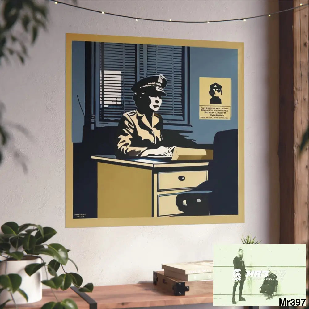 Banksy inspired Churchill’s Bar Dahab — The Warning (2014) Dahab Gold Narrative Poster SeriesFine Art Posters Poster