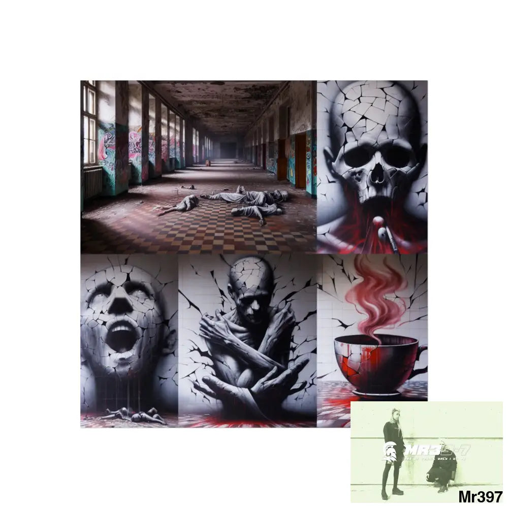 Banksy Inspired Inside A Mental Health VAR Cyanide Tea Assassination failure A1WDW December 2013- Fine Art Posters 16″