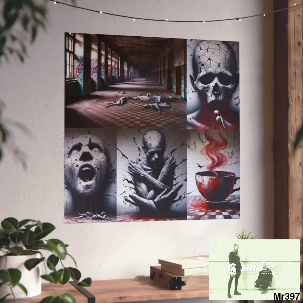 Banksy Inspired Inside A Mental Health VAR Cyanide Tea Assassination failure A1WDW December 2013- Fine Art Posters