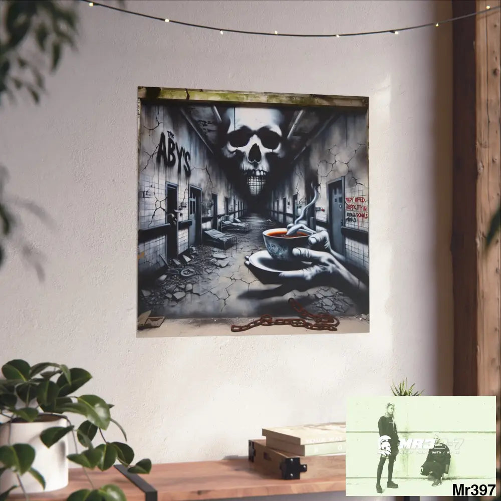 Banksy Inspired Inside A Mental Health VAR Cyanide Tea Assassination failure A1WDW December 2013- Fine Art Posters