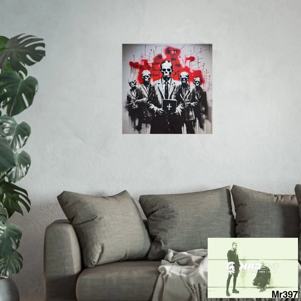 Banksy Inspired Inside A Mental Health VAR system Assassination failure 2012-2025 UK - Fine Art Posters Poster