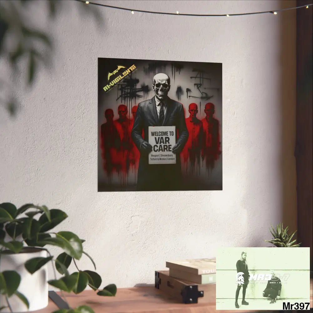 Banksy Inspired Inside A Mental Health VAR system Assassination failure 2012-2025 UK - Fine Art Posters Poster