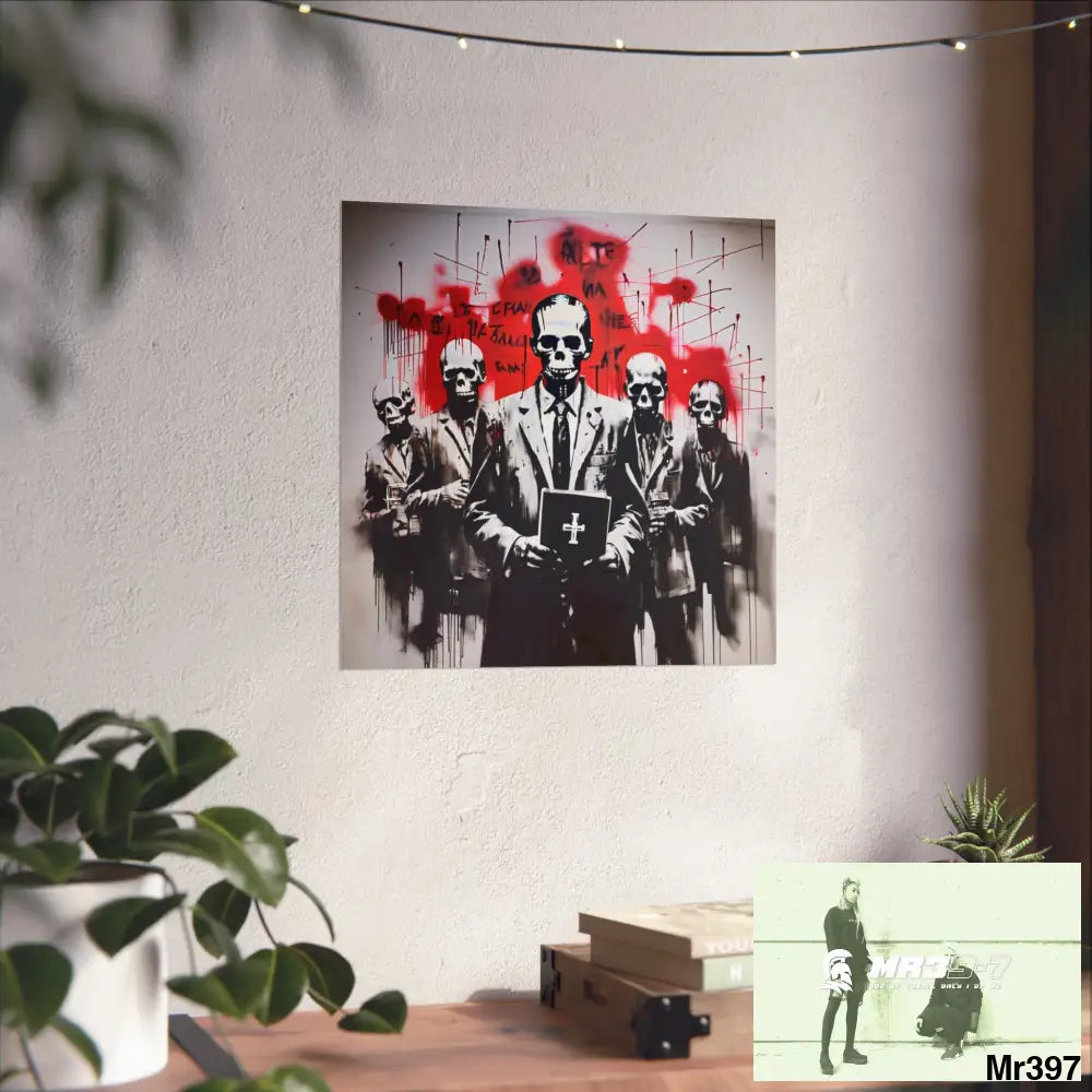 Banksy Inspired Inside A Mental Health VAR system Assassination failure 2012-2025 UK - Fine Art Posters Poster