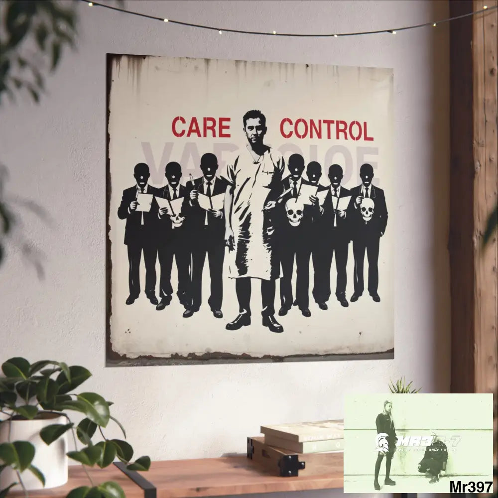 Banksy Inspired Inside A Mental Health VAR system Assassination failure 2012-2025 UK - Fine Art Posters Poster