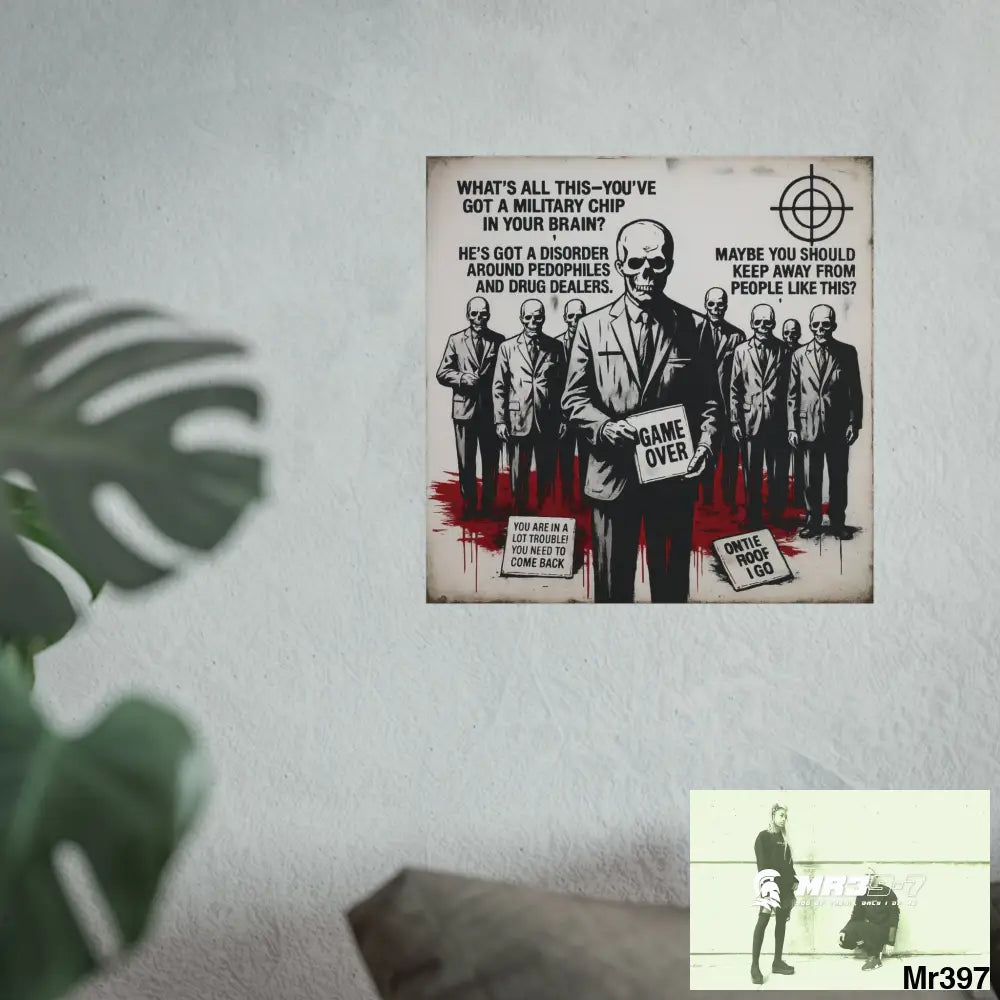 Banksy Inspired Inside A Mental Health VAR system Assassination failure 2012-2025 UK no 12 - Fine Art Posters Poster