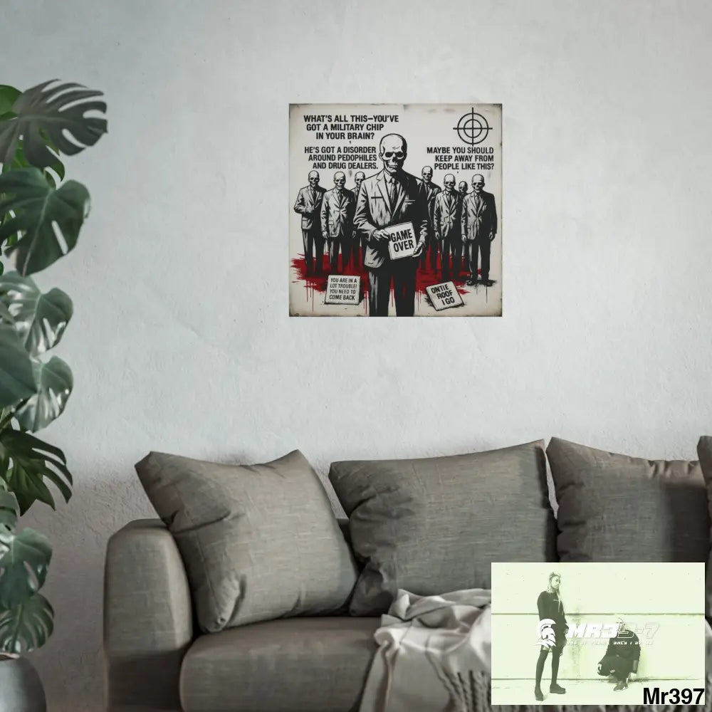 Banksy Inspired Inside A Mental Health VAR system Assassination failure 2012-2025 UK no 12 - Fine Art Posters Poster