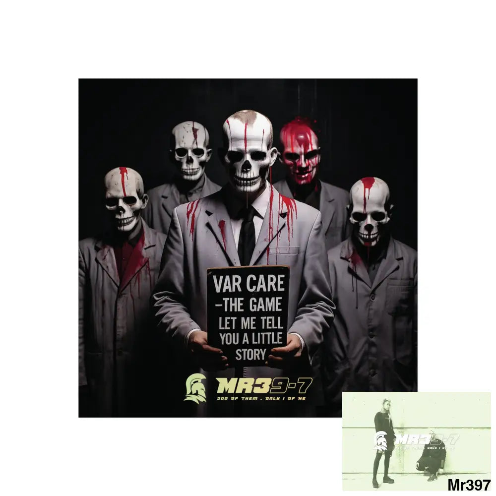 Banksy Inspired Inside A Mental Health VAR system Assassination failure 2012-2025 UK no 9 - Fine Art Posters 16″ x 16″