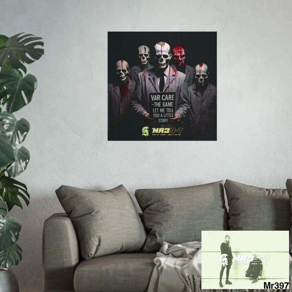 Banksy Inspired Inside A Mental Health VAR system Assassination failure 2012-2025 UK no 9 - Fine Art Posters Poster