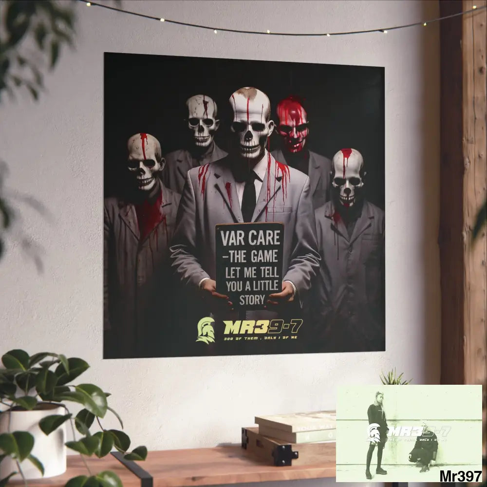 Banksy Inspired Inside A Mental Health VAR system Assassination failure 2012-2025 UK no 9 - Fine Art Posters Poster