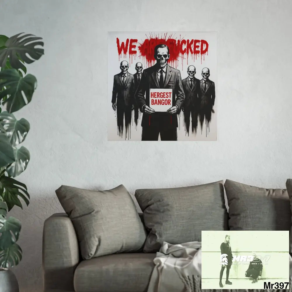 Banksy Inspired Inside A Mental Health VAR system Assassination failure Hergest 2012-2025 UK - Fine Art Posters Poster