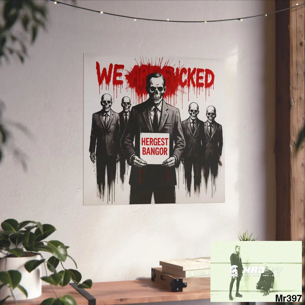 Banksy Inspired Inside A Mental Health VAR system Assassination failure Hergest 2012-2025 UK - Fine Art Posters Poster