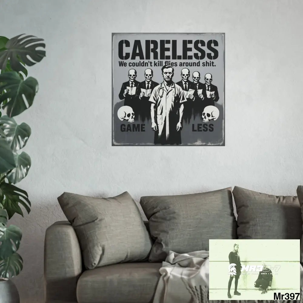 Banksy Inspired Inside A Mental Health VAR system Assassination failure NO 11 2012-2025 UK - Fine Art Posters Poster