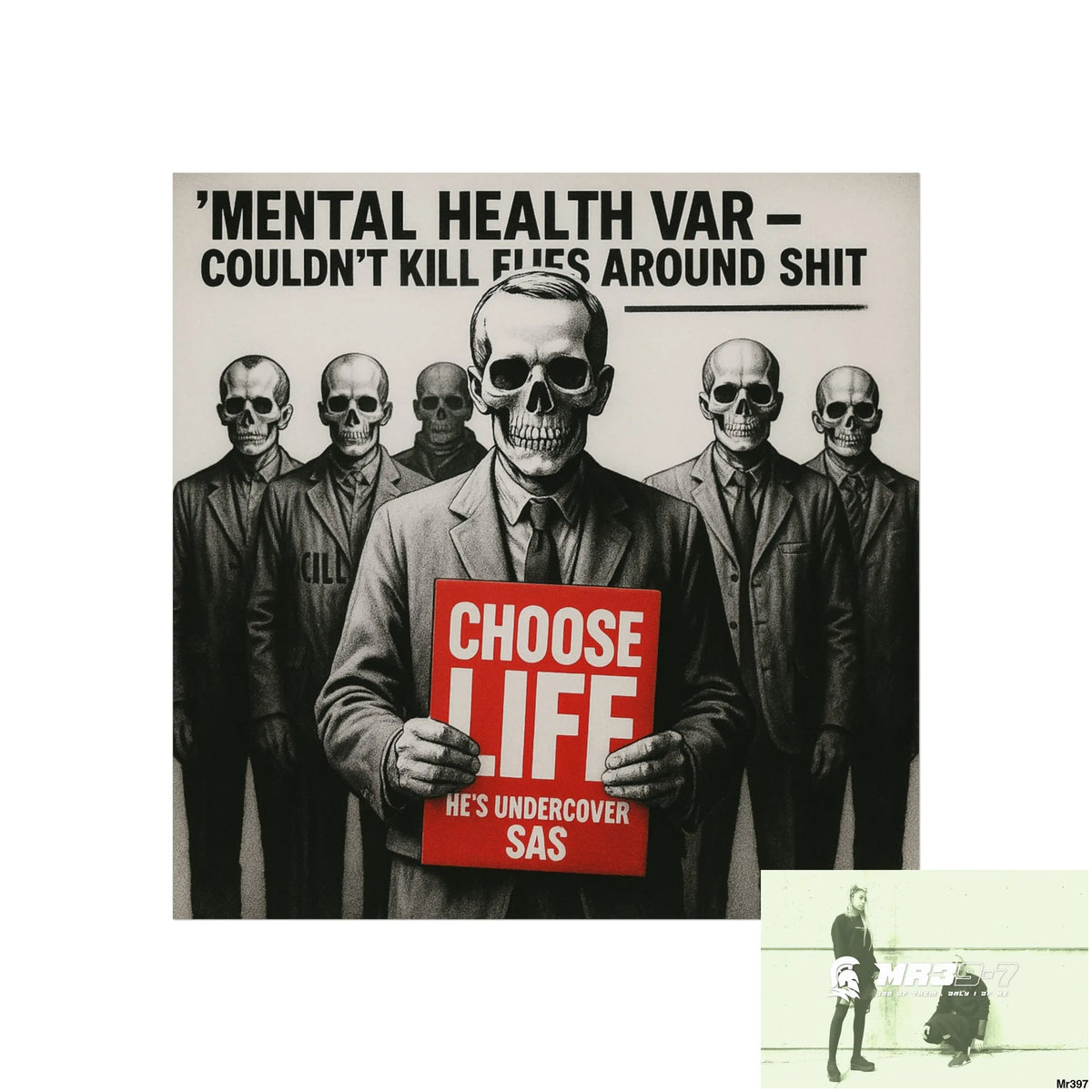 Banksy Inspired Inside A Mental Health VAR system Assassination failure NO 13 Choose Life 2012-2025 UK - Fine Art