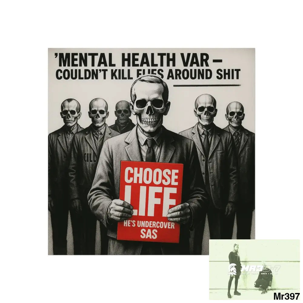 Banksy Inspired Inside A Mental Health VAR system Assassination failure NO 13 Choose Life 2012-2025 UK - Fine Art