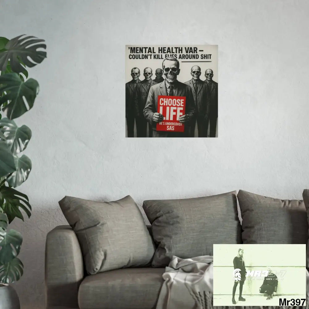 Banksy Inspired Inside A Mental Health VAR system Assassination failure NO 13 Choose Life 2012-2025 UK - Fine Art