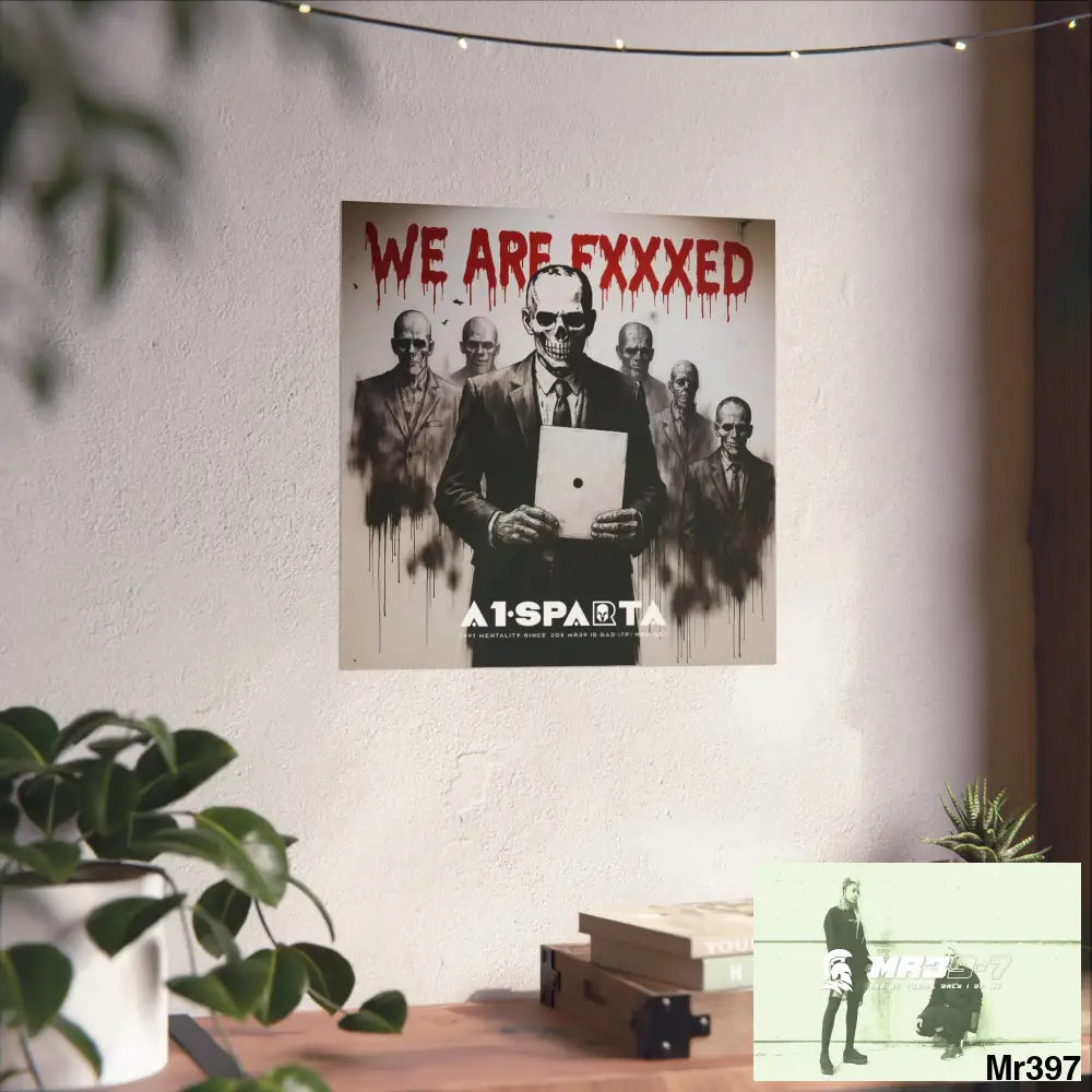 Banksy Inspired Inside A Mental Health VAR system Assassination failure NO 14 We are Fxxxed 2012-2025 UK - Fine Art