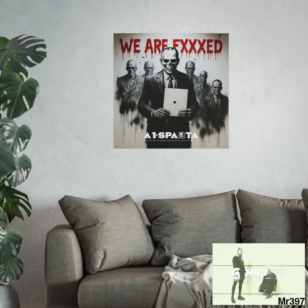 Banksy Inspired Inside A Mental Health VAR system Assassination failure NO 14 We are Fxxxed 2012-2025 UK - Fine Art