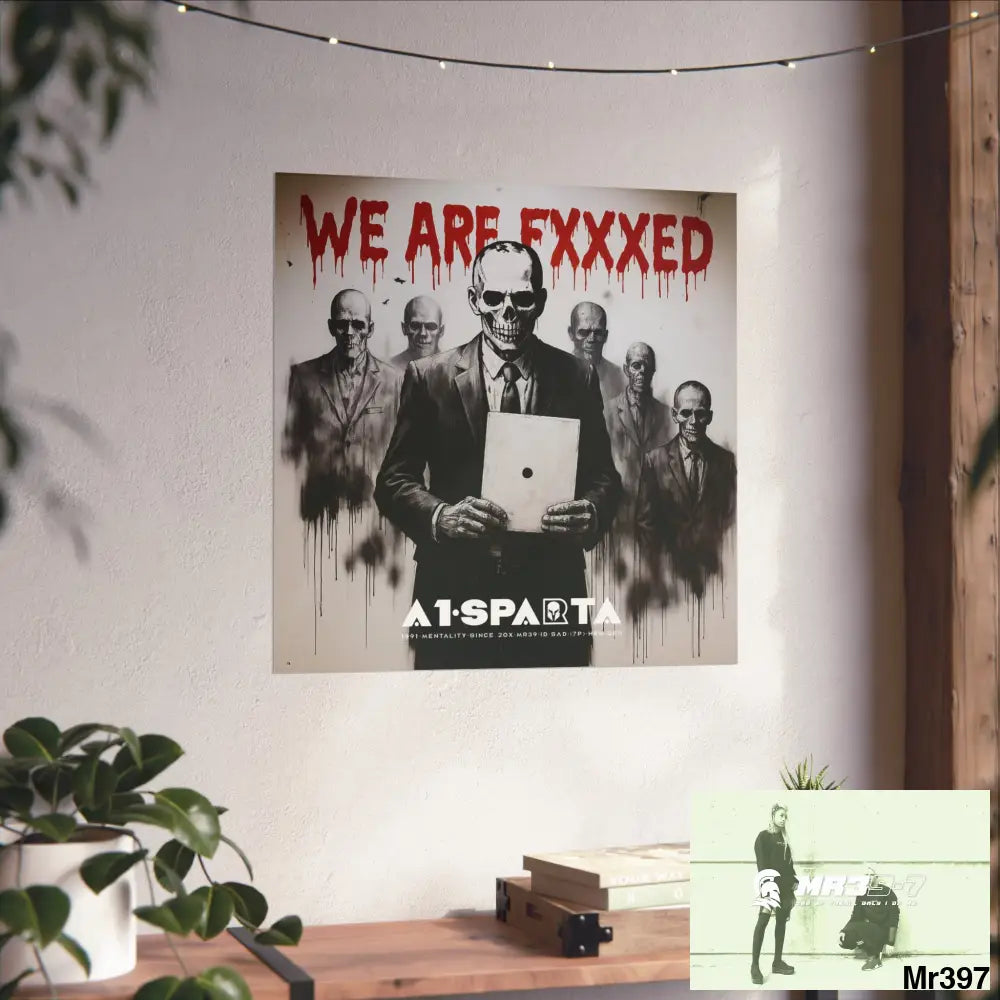 Banksy Inspired Inside A Mental Health VAR system Assassination failure NO 14 We are Fxxxed 2012-2025 UK - Fine Art