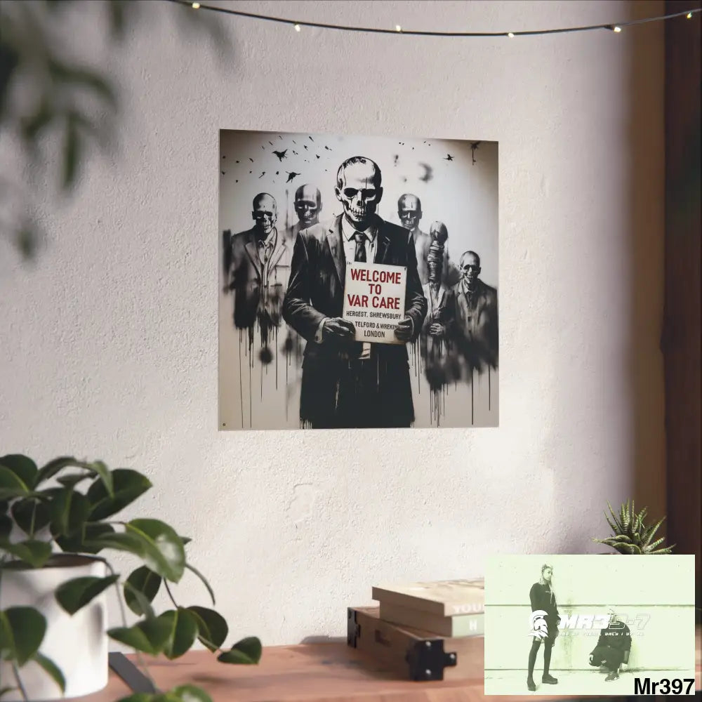 Banksy Inspired Inside A Mental Health VAR system Assassination failure NO 8 2012-2025 UK - Fine Art Posters Poster