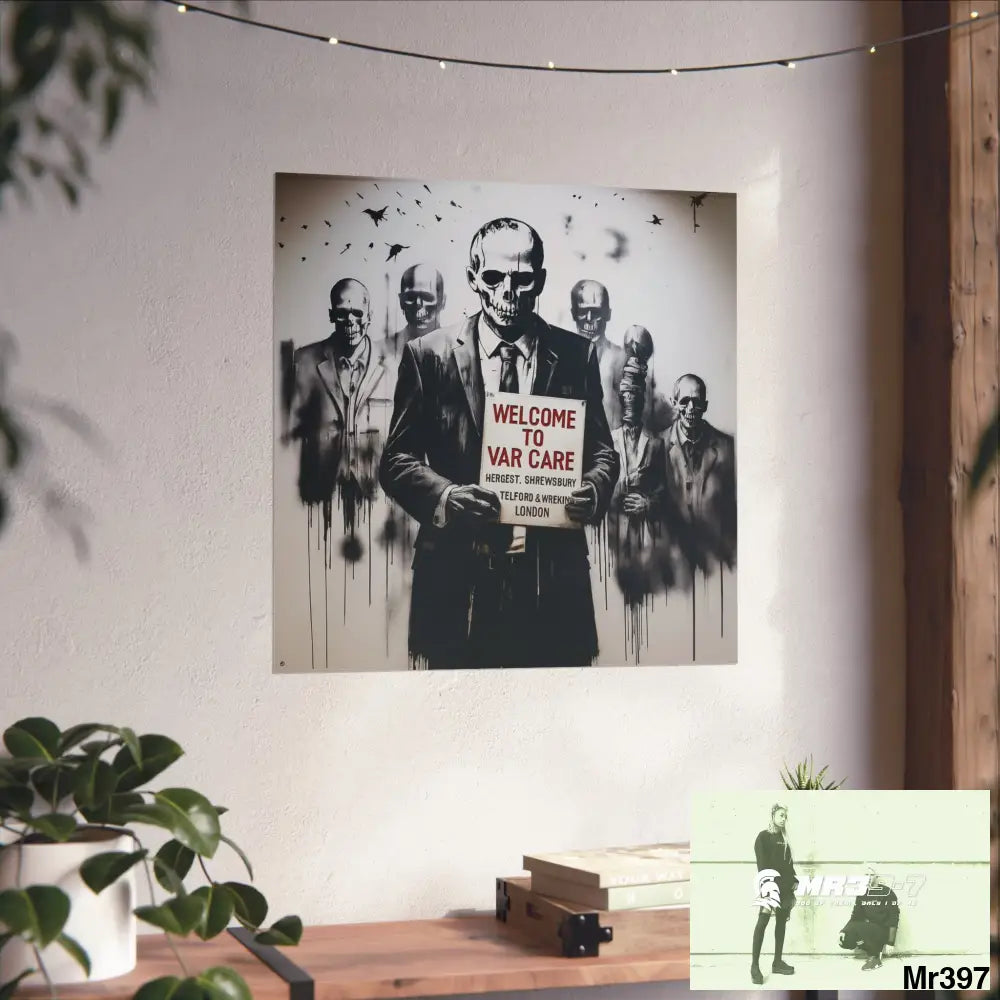 Banksy Inspired Inside A Mental Health VAR system Assassination failure NO 8 2012-2025 UK - Fine Art Posters Poster