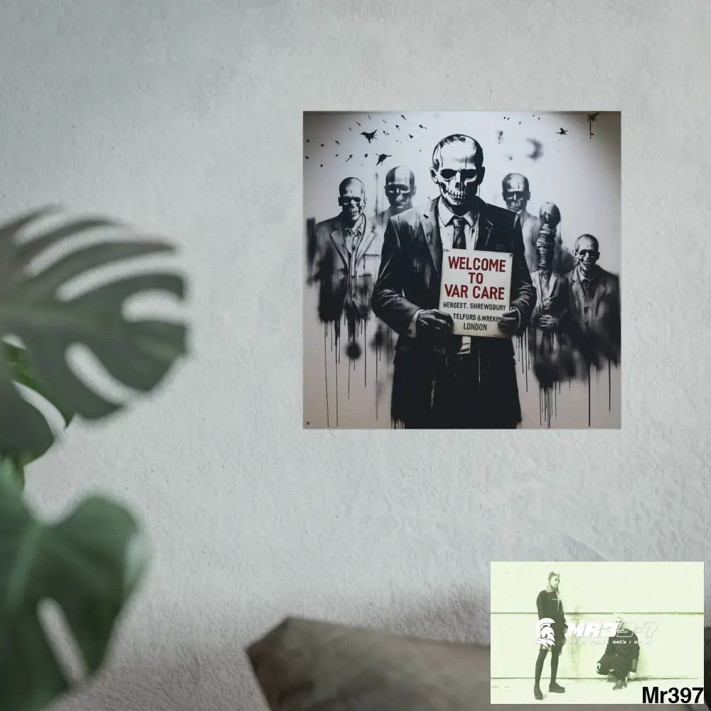Banksy Inspired Inside A Mental Health VAR system Assassination failure NO 8 2012-2025 UK - Fine Art Posters Poster
