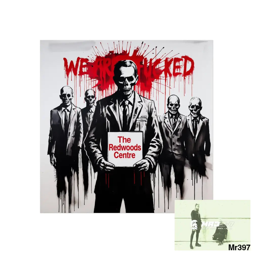 Banksy Inspired Inside A Mental Health VAR system Assassination failure The Redwoods Centre 2012-2025 UK - Fine Art