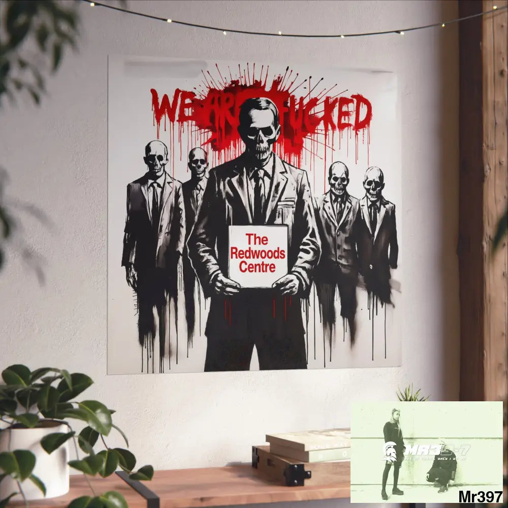 Banksy Inspired Inside A Mental Health VAR system Assassination failure The Redwoods Centre 2012-2025 UK - Fine Art