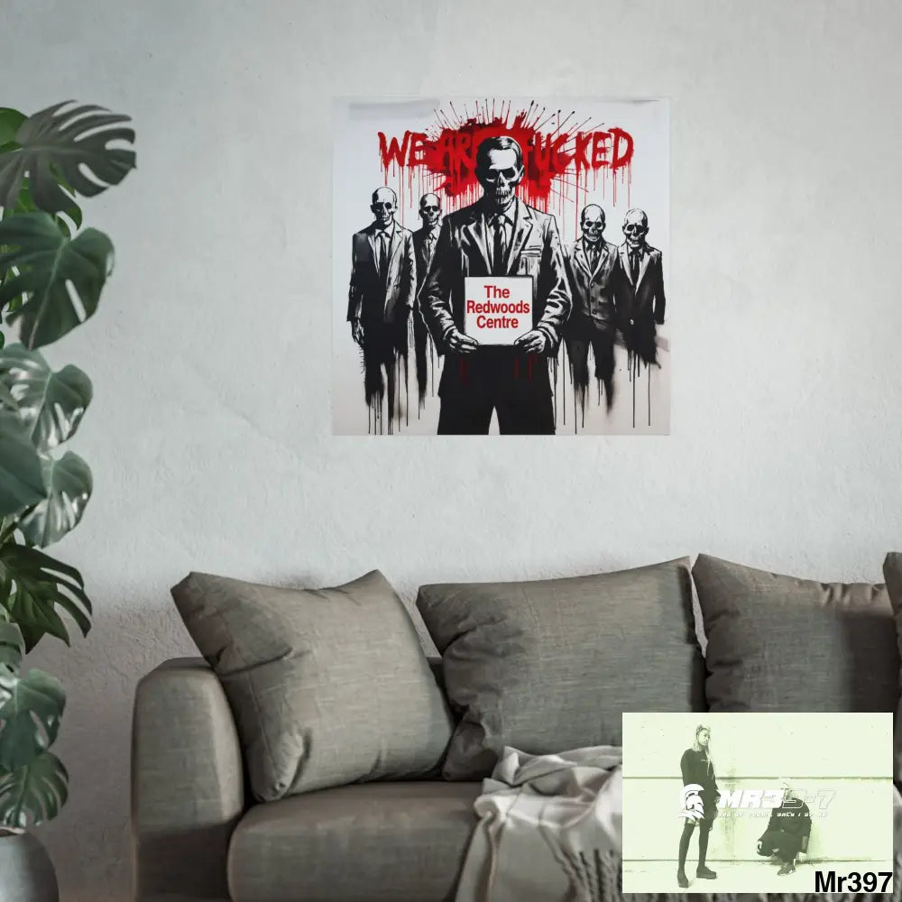 Banksy Inspired Inside A Mental Health VAR system Assassination failure The Redwoods Centre 2012-2025 UK - Fine Art