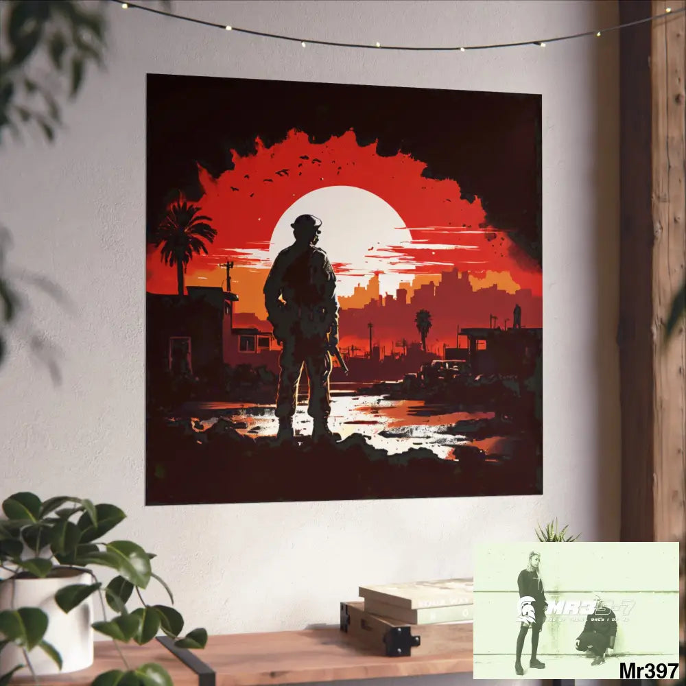 Banksy Style A1 Sparta Dahab Gold – “Rooftop Extraction & Red Sea Warning Egypt no 3 Fine Art Posters Poster