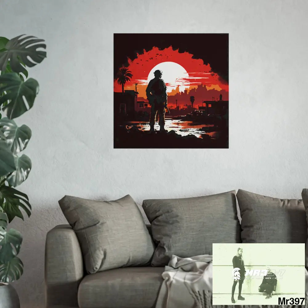 Banksy Style A1 Sparta Dahab Gold – “Rooftop Extraction & Red Sea Warning Egypt no 3 Fine Art Posters Poster