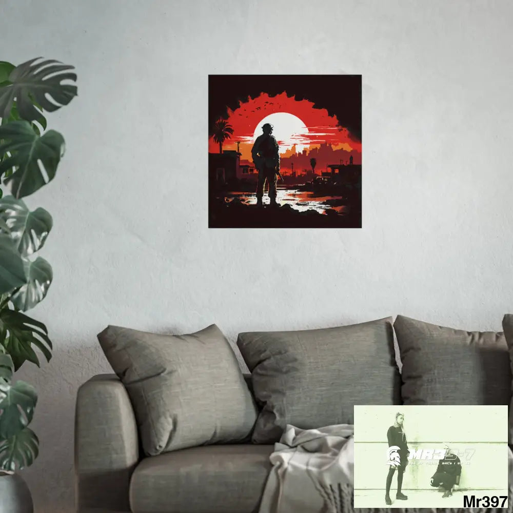 Banksy Style A1 Sparta Dahab Gold – “Rooftop Extraction & Red Sea Warning Egypt no 3 Fine Art Posters Poster