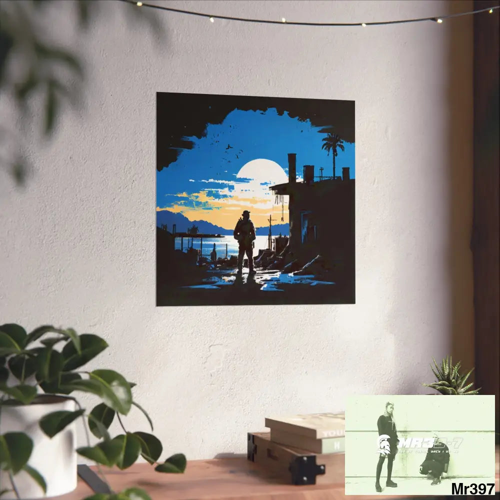 Banksy Style A1 Sparta Dahab Gold – “Rooftop Extraction & Red Sea Warning Egypt no 4 Fine Art Posters Poster