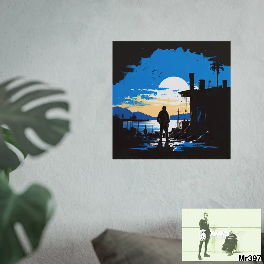 Banksy Style A1 Sparta Dahab Gold – “Rooftop Extraction & Red Sea Warning Egypt no 4 Fine Art Posters Poster